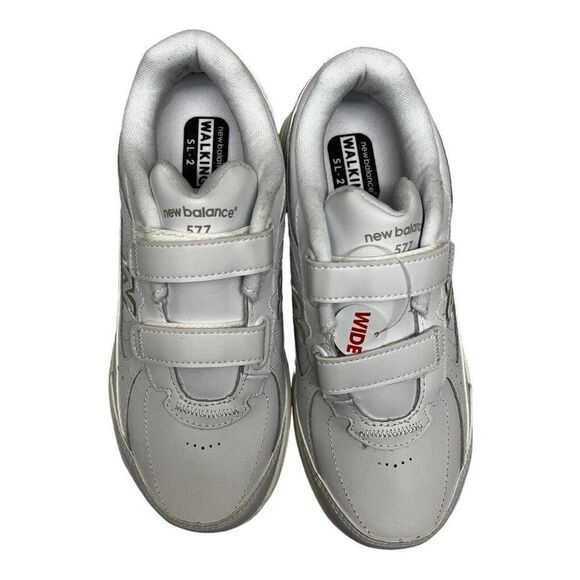 NEW BALANCE WOMEN'S 6 WW577VW 2 STRAP HOOK LOOP WHITE WALKING SHOES D WIDTH - Picture 3 of 8